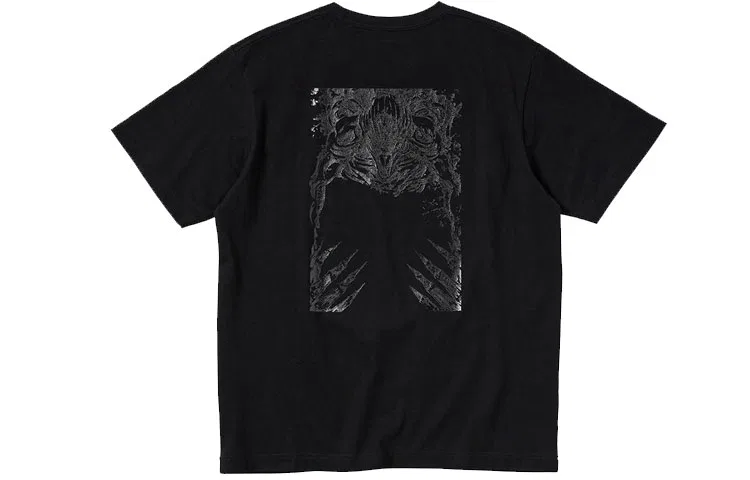 Футболка с круглым вырезом Black Unisex UNIQLO — фото 3