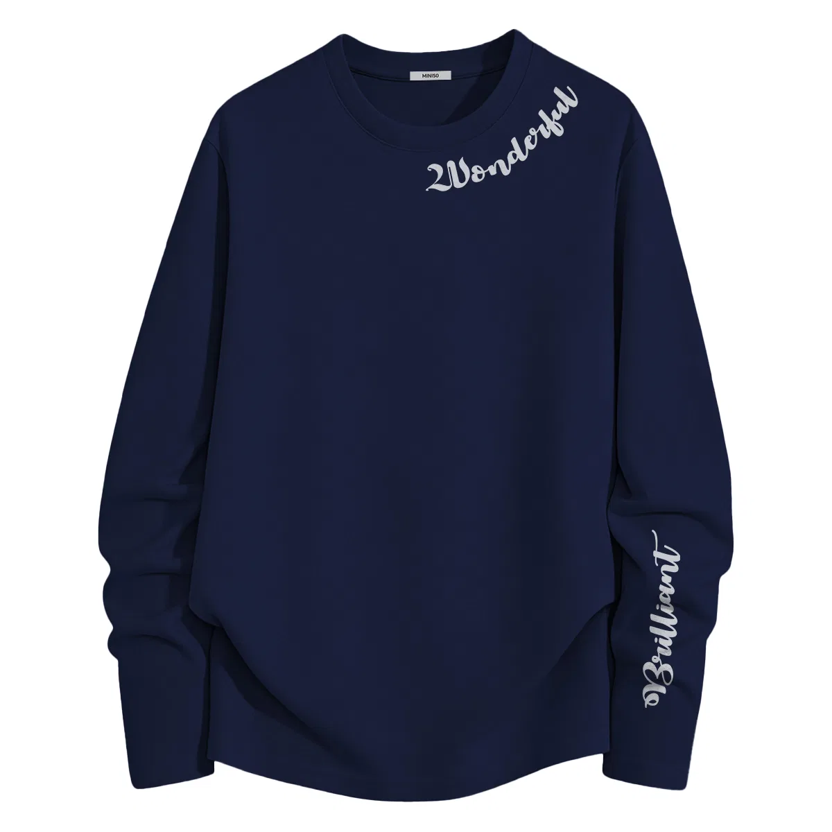 Детский свитшот с круглым вырезом MINISO, Navy Blue