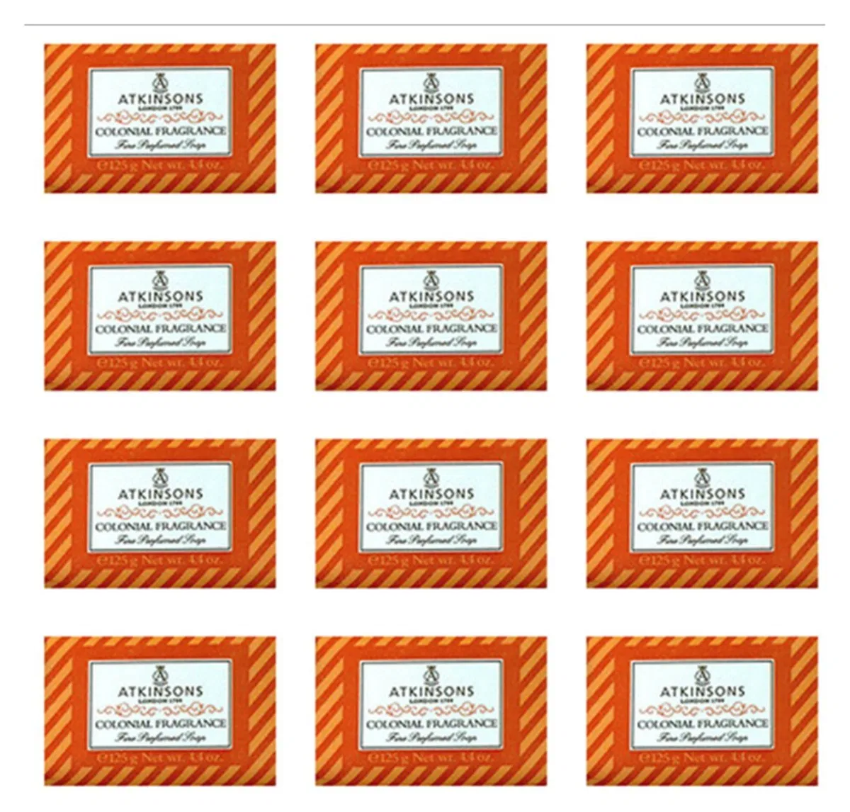 Мыло туалетное твердое Atkinsons Colonial Fragrance, 12 шт, 125 г, Sage