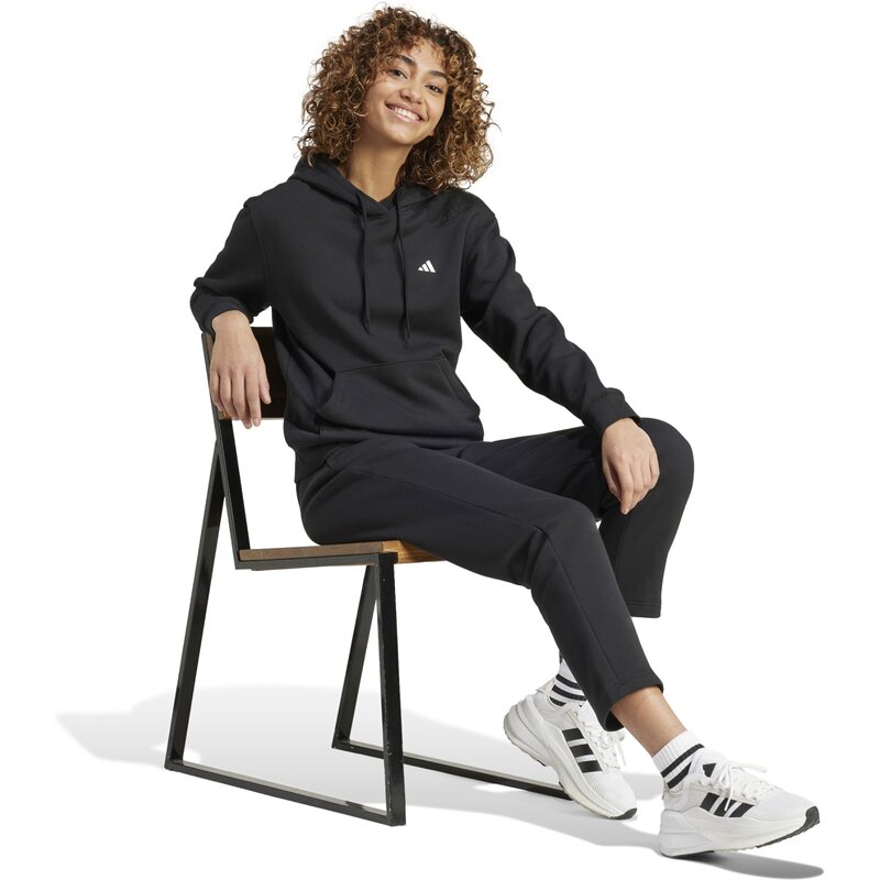 Толстовка с капюшоном, небольшой логотип, уютная и комфортная Adidas, черный — фото 4