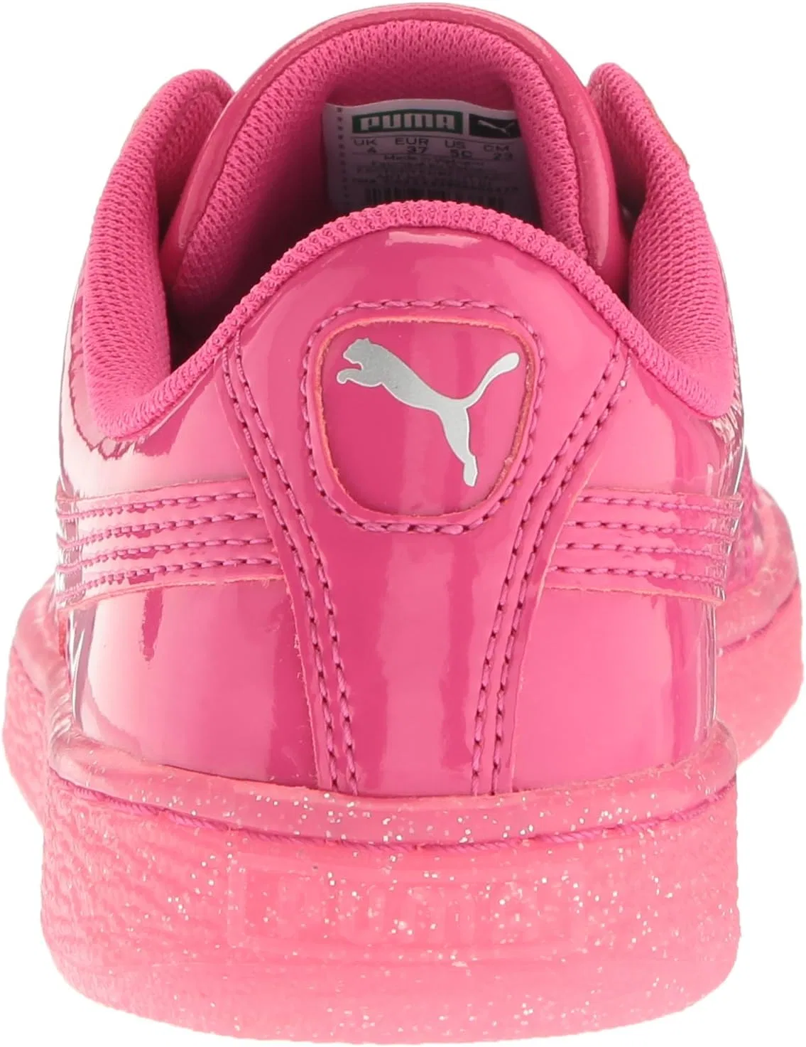 Детские кроссовки для девочек с блестками PUMA Kids Basket Patent Iced Glitter Jr PUMA, Beetroot Purple/Beetroot Purpl — фото 3