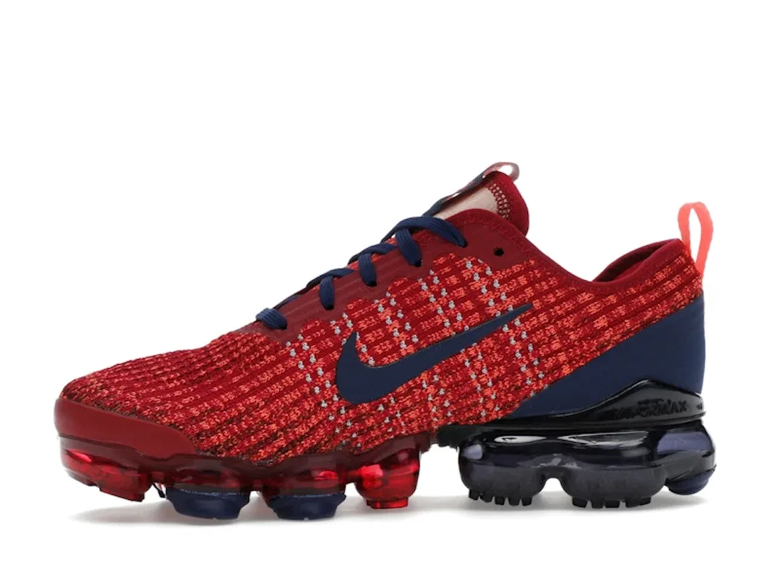 Детские кроссовки Lifestyle Nike Air VaporMax Flyknit 3 Nike, Noble Red/Blue Void — фото 3