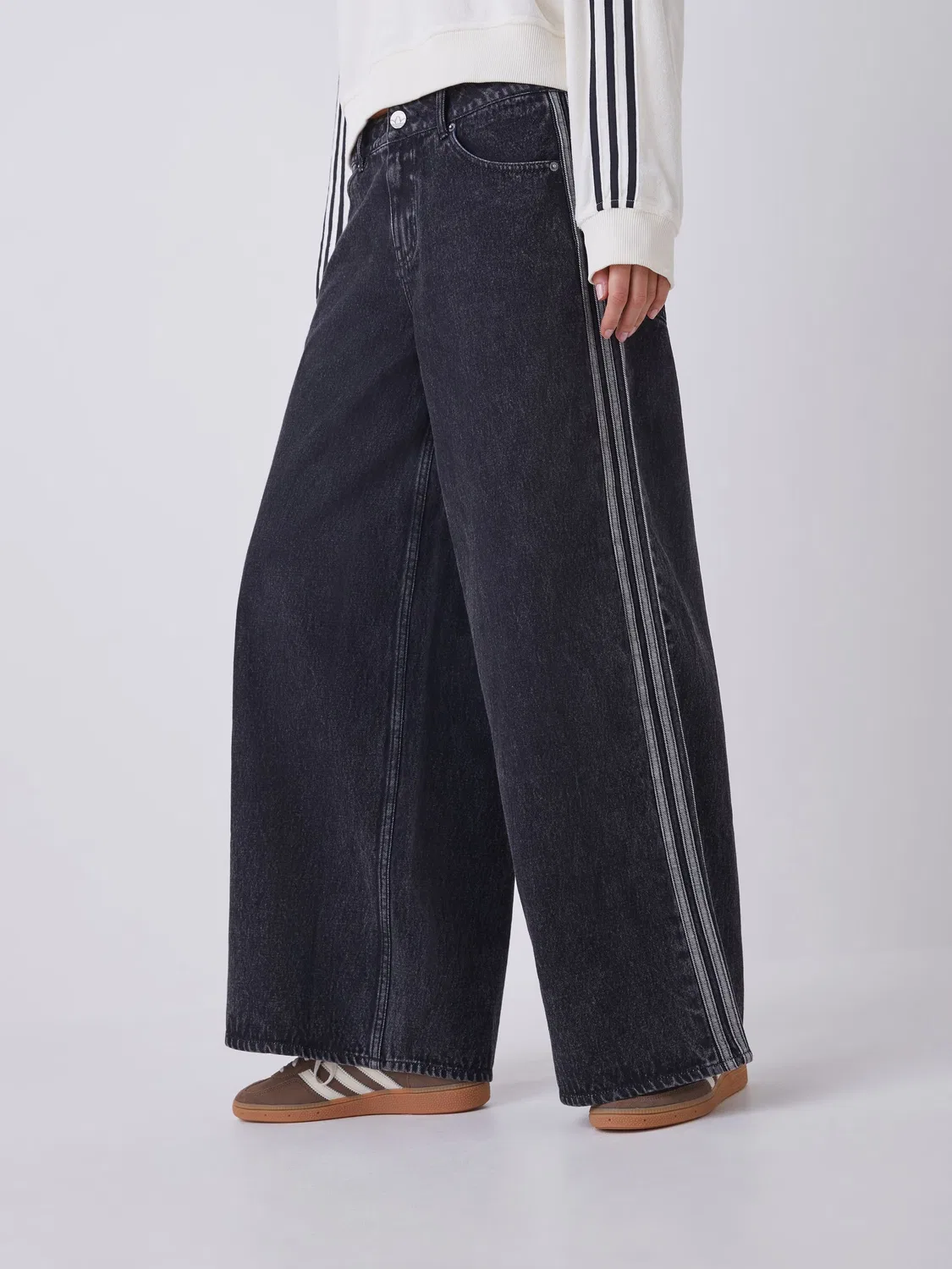 Джинсы с широкими штанинами Adilenium, adidas Originals, синие