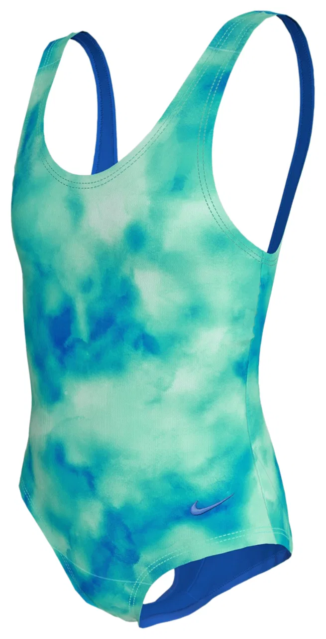 Купальник для девочек U-Back Nike, цвет Blue/Bleached Turquoise — фото 3