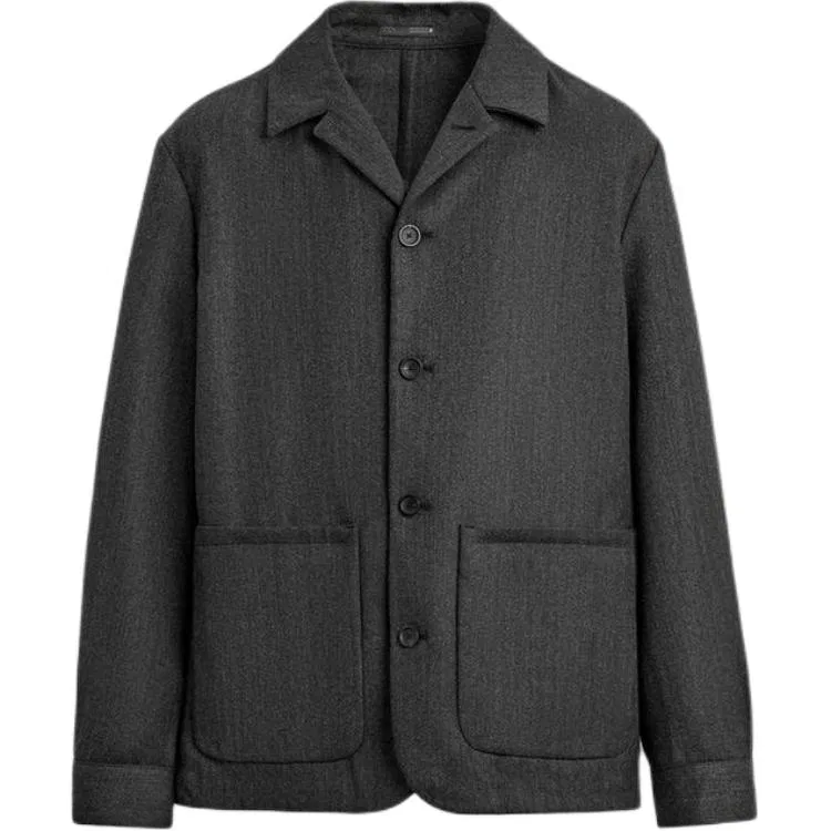 Мужское пальто с лацканами Coal Gray ZARA, Coal Gray
