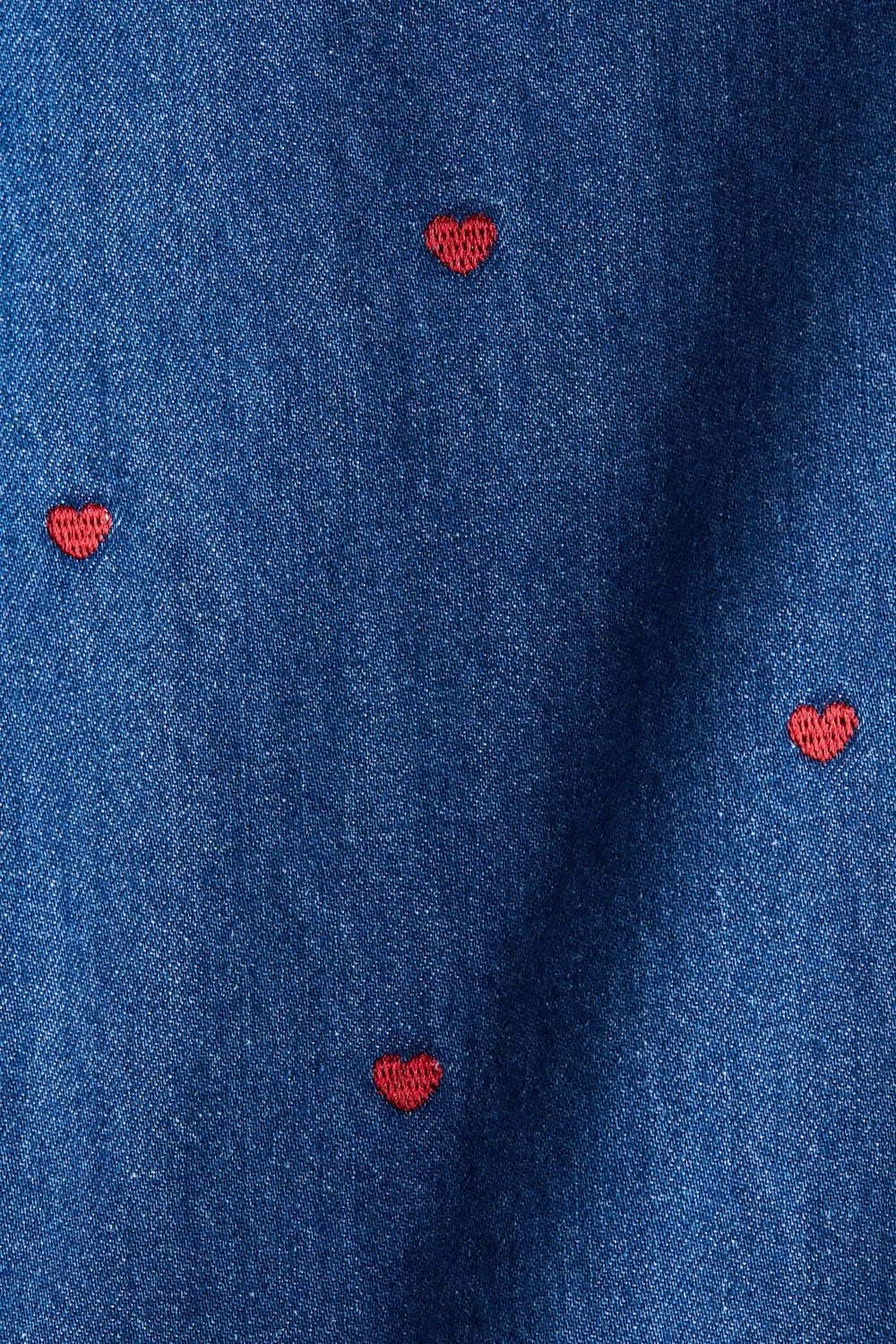Джинсы с широкими штанинами и принтами H&M, Denimblau/Herzen — фото 4