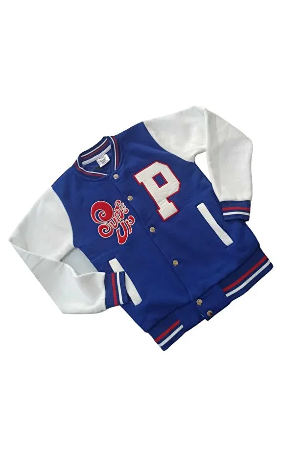 Детская зимняя куртка для девочек с принтом College Jacket Akl, Blue — фото 2