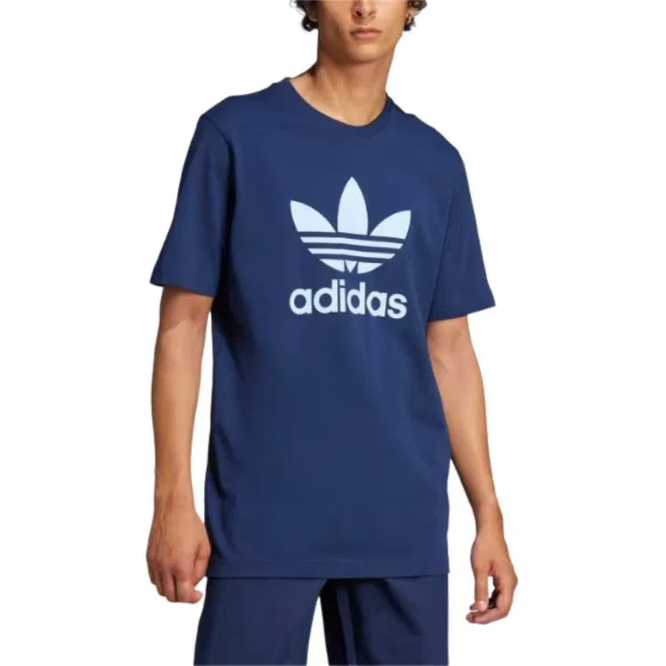 Мужская футболка с принтом Trefoil Adidas Originals, Blue — фото 3