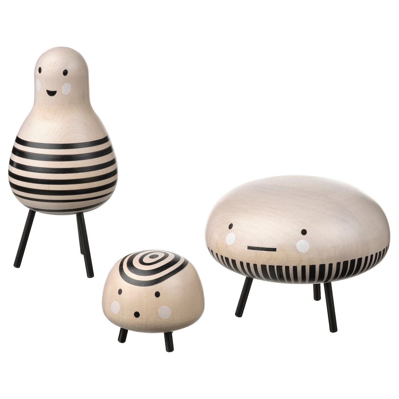 

DVÄRGTALL Декоративная фигурка, 3 предмета, массив дерева/черный IKEA