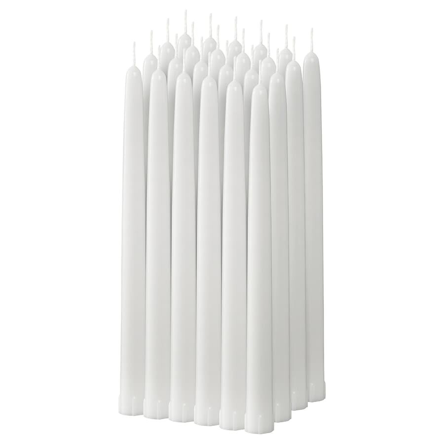 

Набор свечей Ikea Klokhet, 25 см, 20 штук, белый