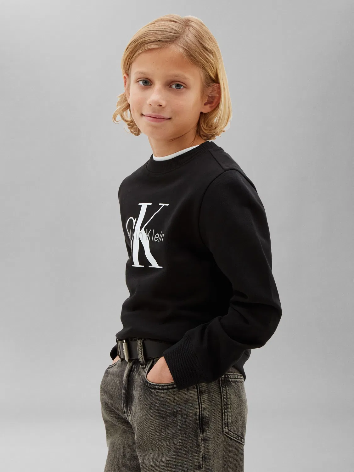 Свитшот с монограммой Calvin Klein Jeans, черный