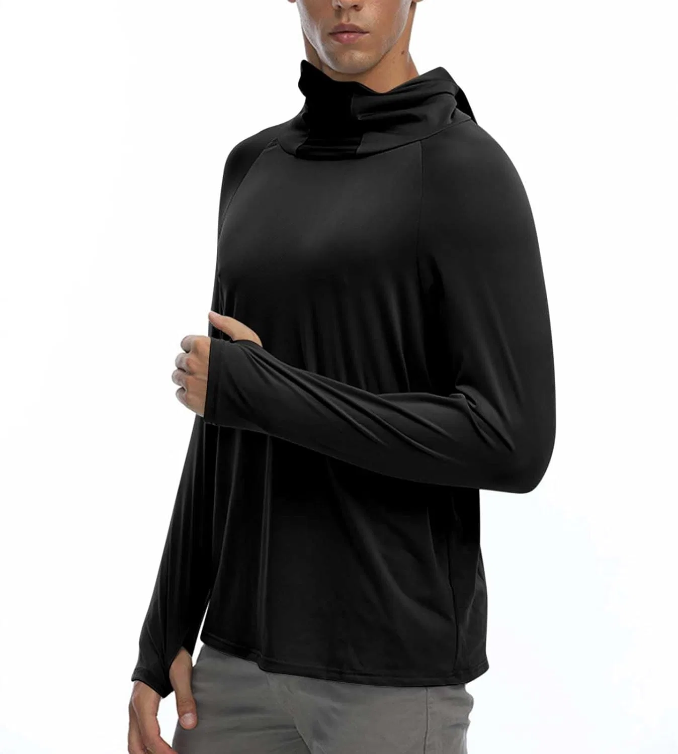 Женская солнцезащитная куртка с капюшоном UPF 50+ Athletic, Black — фото 3