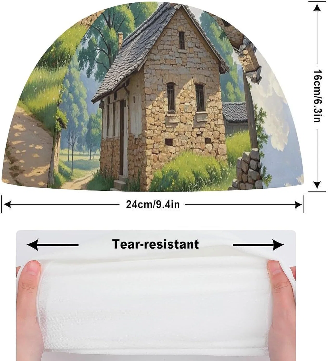 Шапочка для душа Outer House, высокая эластичность, для длинных волос, 16x23.9 см Aqrjlpm — фото 2