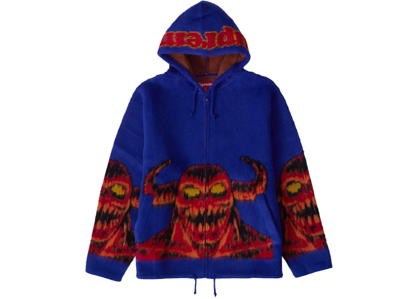 Мужской свитер на молнии с капюшоном с принтом Sweater Supreme, Blue