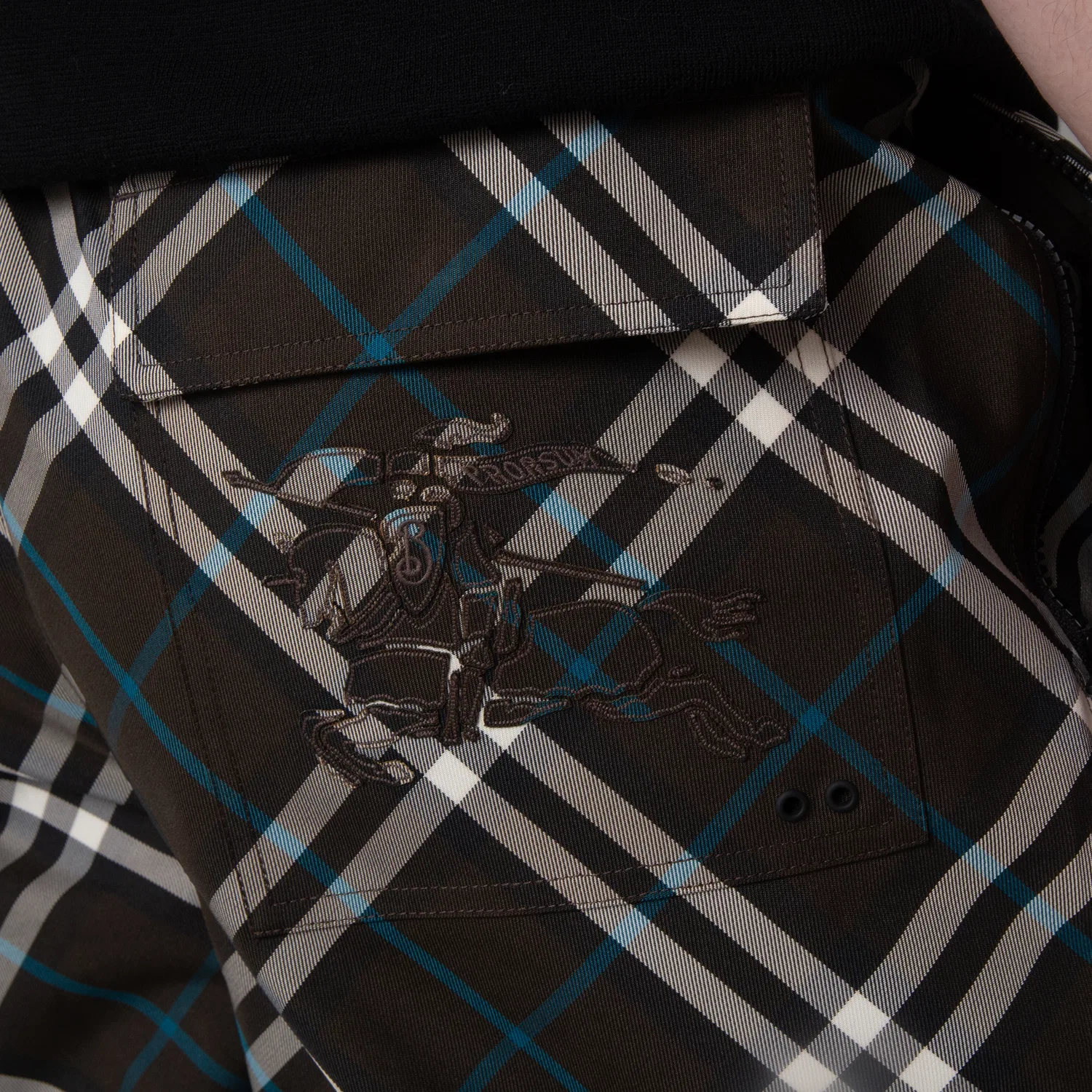 Брюки из твила с принтом Check Print Twill Trousers Burberry, Snug Ip Check — фото 2