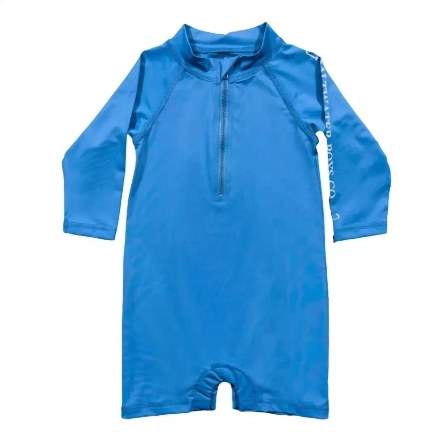 Детский боди-комбинезон с защитой UPF 50+ Tybee Rashguard Romper Saltwater Boys Co., Med Blue