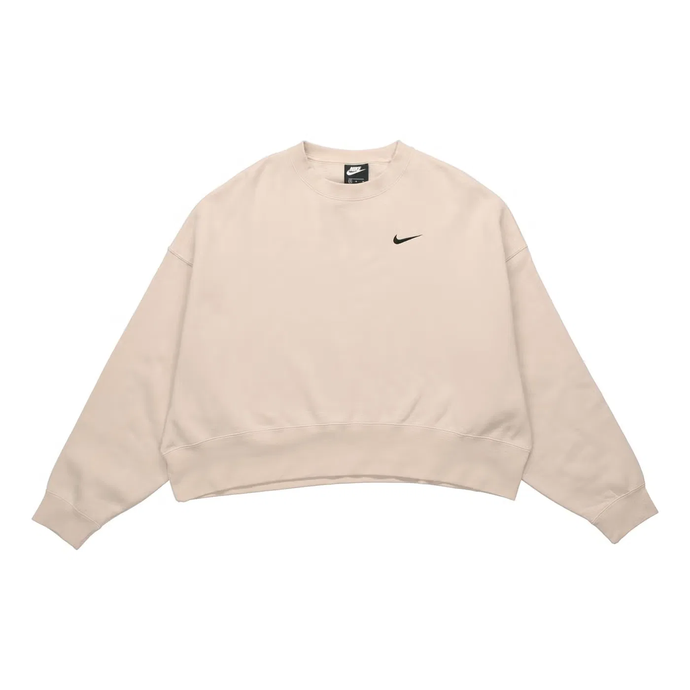 Свитшот из флиса с длинным рукавом Sportswear Essential Nike, бежевый