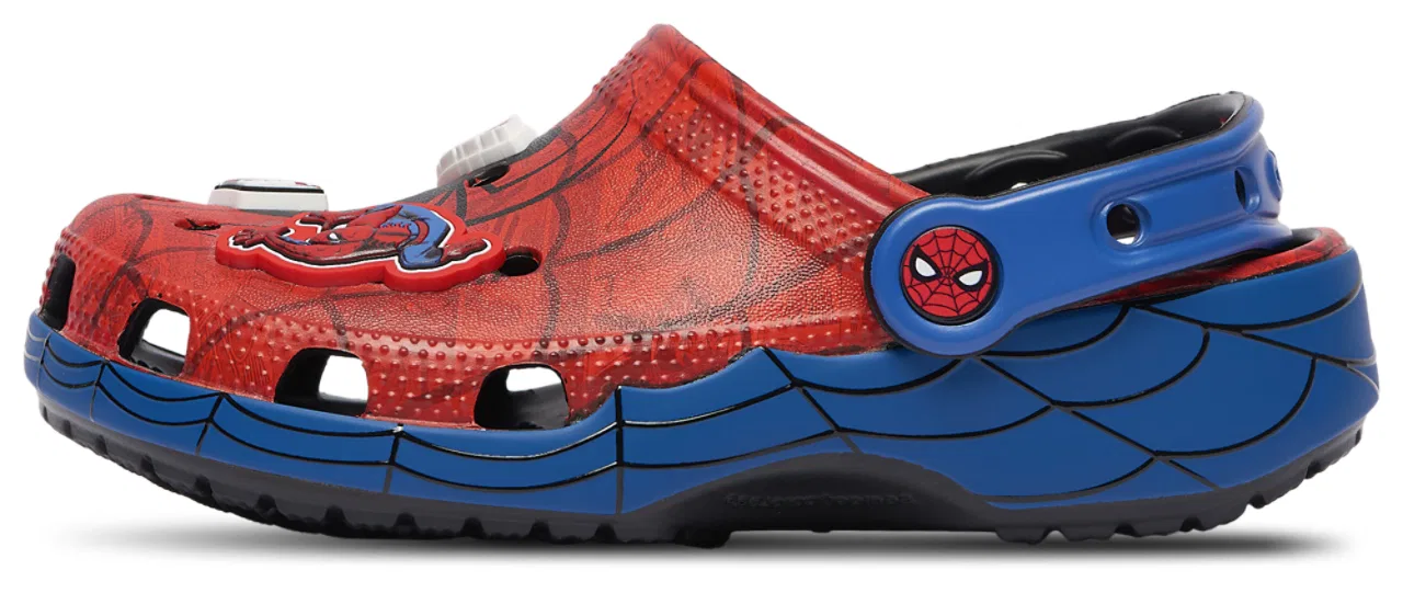 Детские сабо Classic Clogs Spider-Man Crocs, красный/синий — фото 4