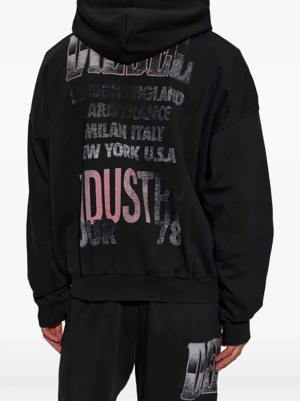 Толстовка S-WILL-Zip DIESEL, черный — фото 4
