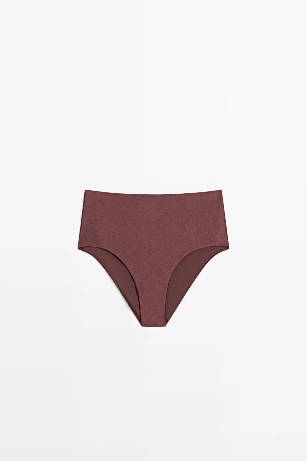 Плавки Massimo Dutti, с высокой талией, коричневые — фото 3
