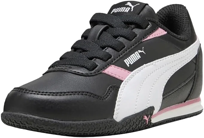 Детские кеды для девочек Bella Donna PUMA, Black-White-Poised Pink — фото 2