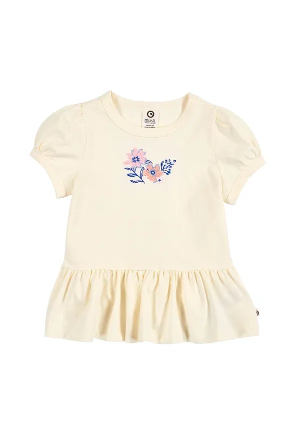 Футболка с принтом, хлопок с эластаном, Print T-shirt Musli By Green Cotton, Tofu, цвет tofu