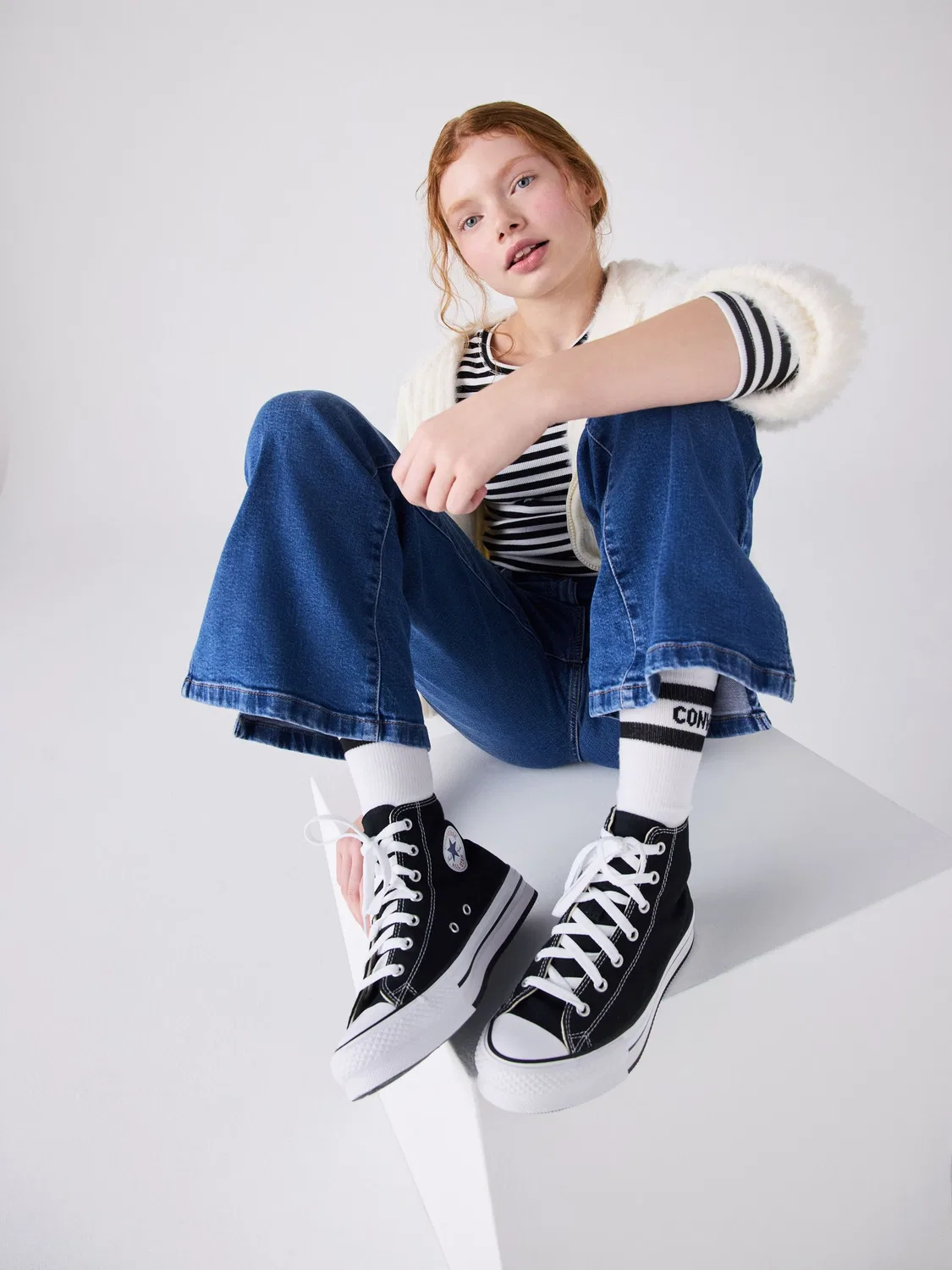 Кроссовки высокие Converse Black Eva Lift Youth, черный