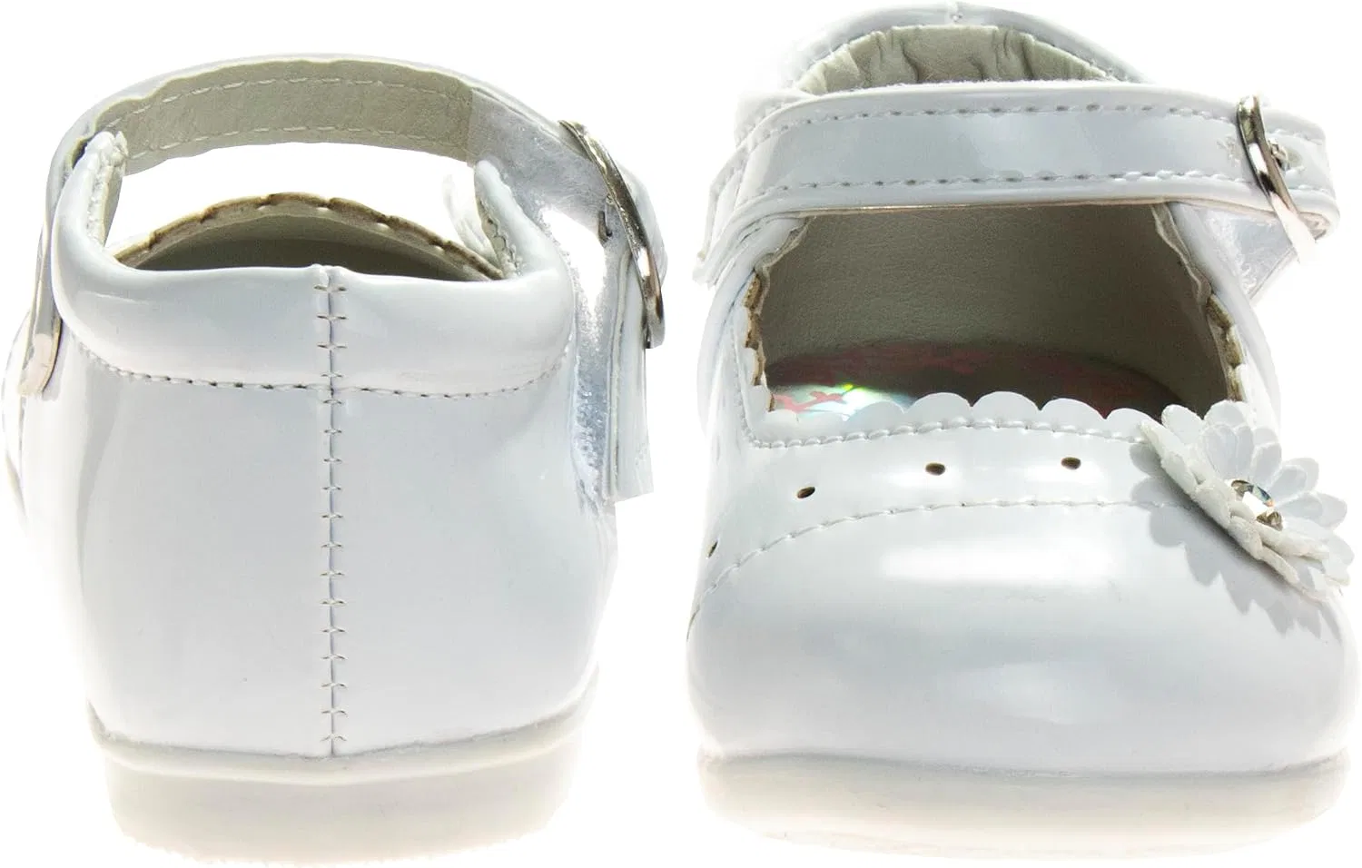 Детские туфли Мэри Джейн для девочек Josmo, White Patent — фото 4