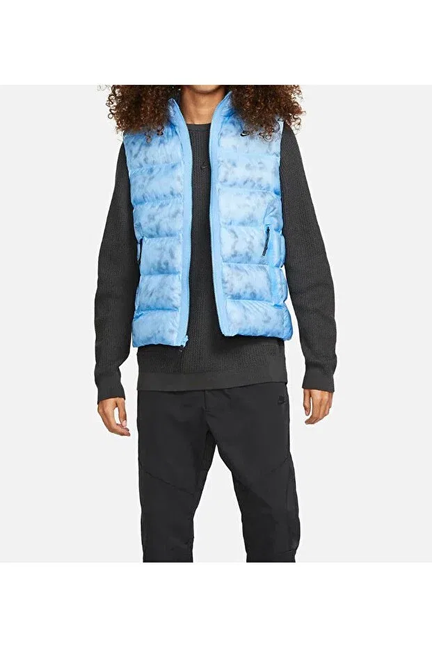 Мужская утепленная жилетка с длинным рукавом Nike, Turquoise Blue