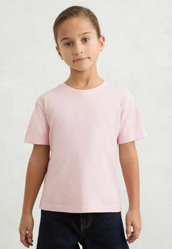 Футболка хлопковая Belle crew-neck Reiss, pale pink, бледно-розовый — фото 3
