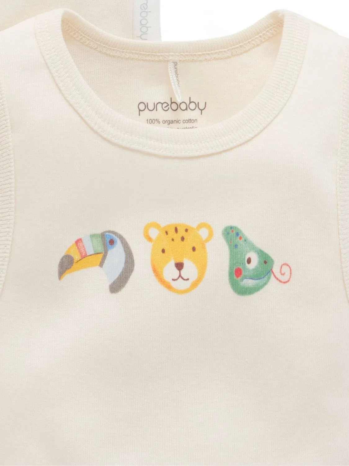 Боди 2шт Purebaby, зеленый — фото 4