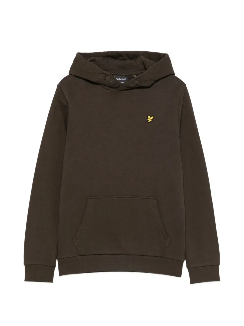Худи с накладным карманом и нашивкой-логотипом Lyle & Scott Kids, коричневый