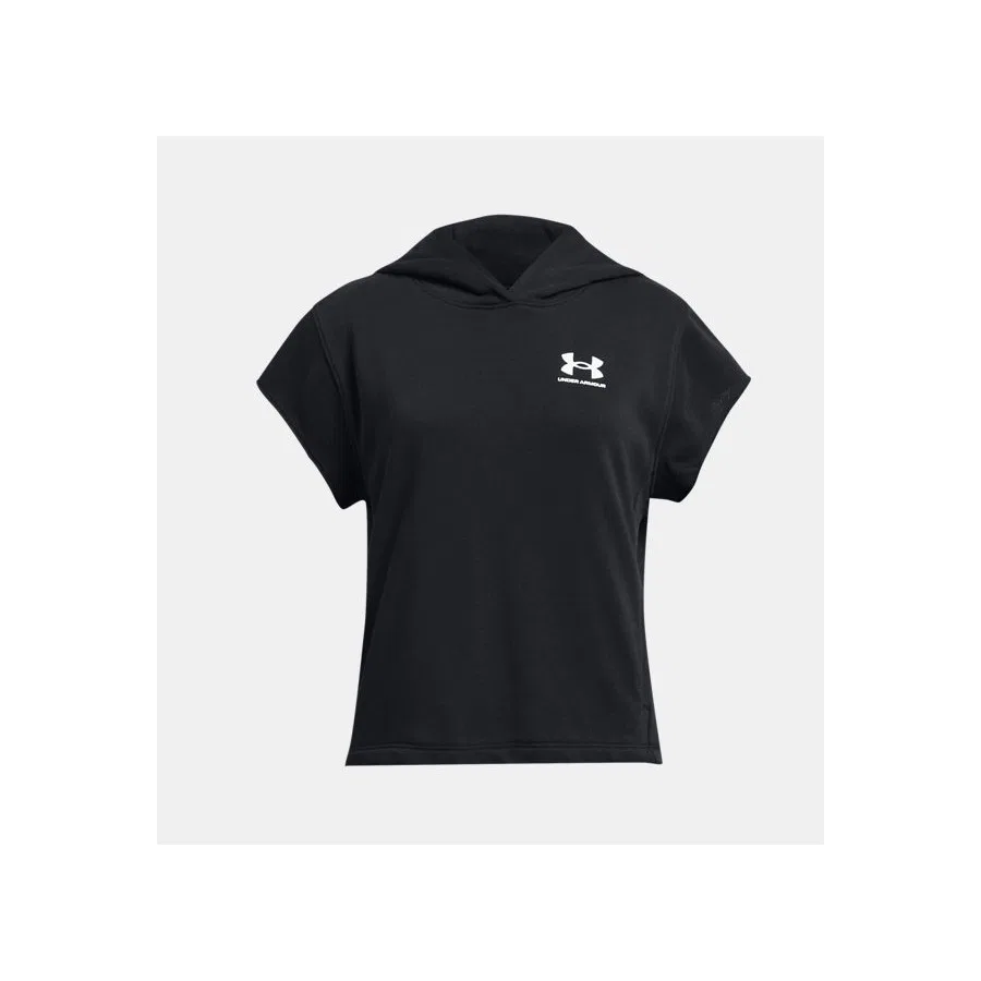 Детский капюшон с коротким рукавом UA Rival Terry Under Armour, Черный