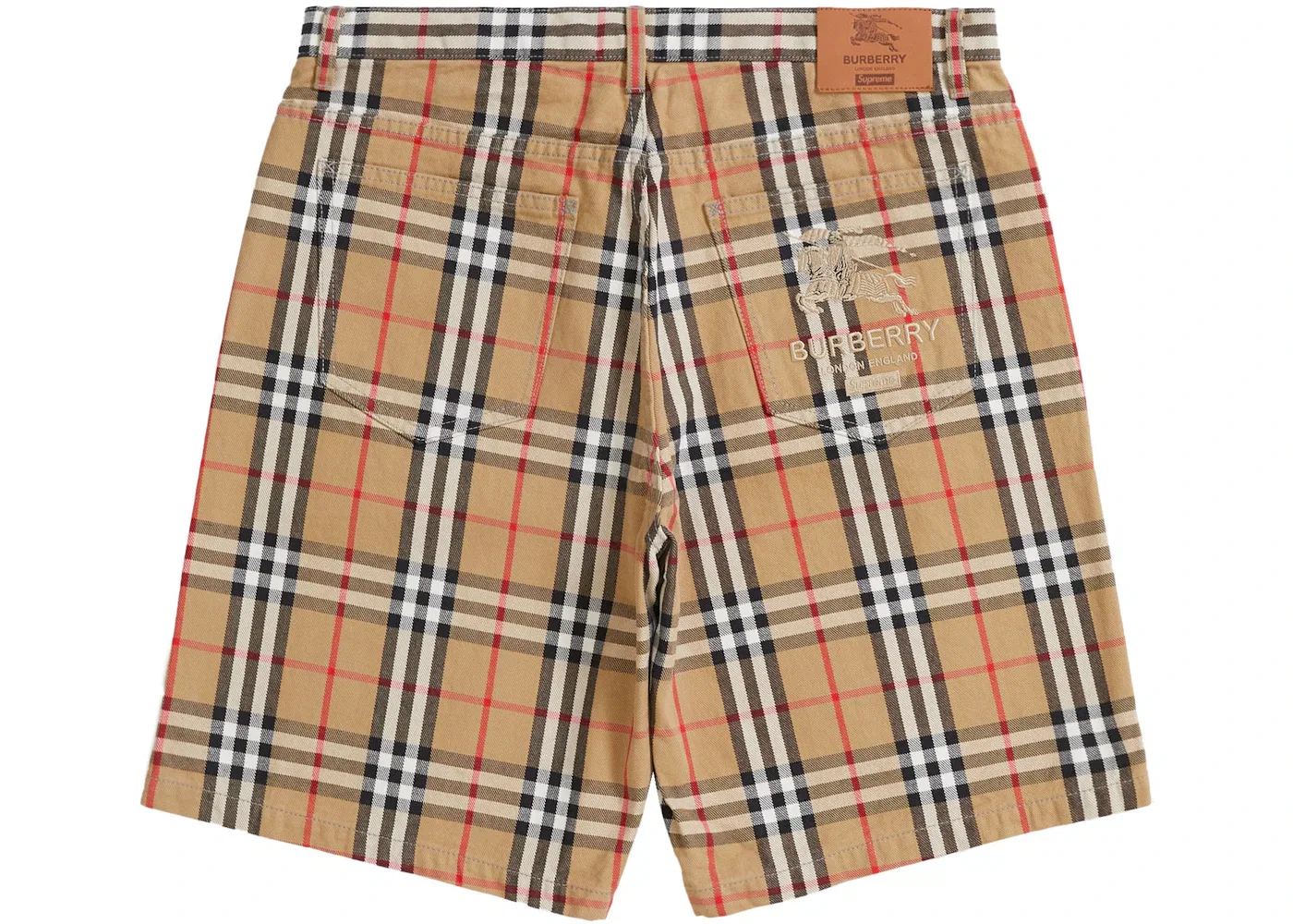 Мужские шорты джинсовые Supreme Burberry, Beige — фото 2