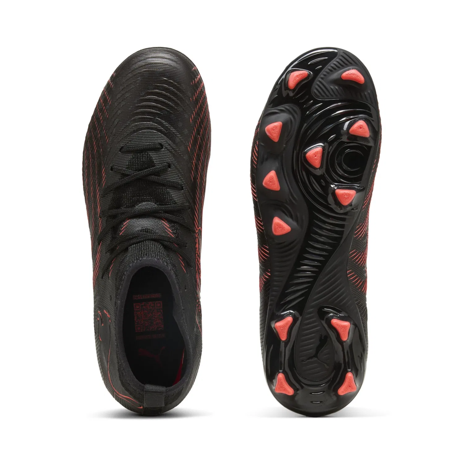 Детские футбольные бутсы FUTURE 9 MATCH PUMA, Black/Glowing Red/Strong Gray — фото 4