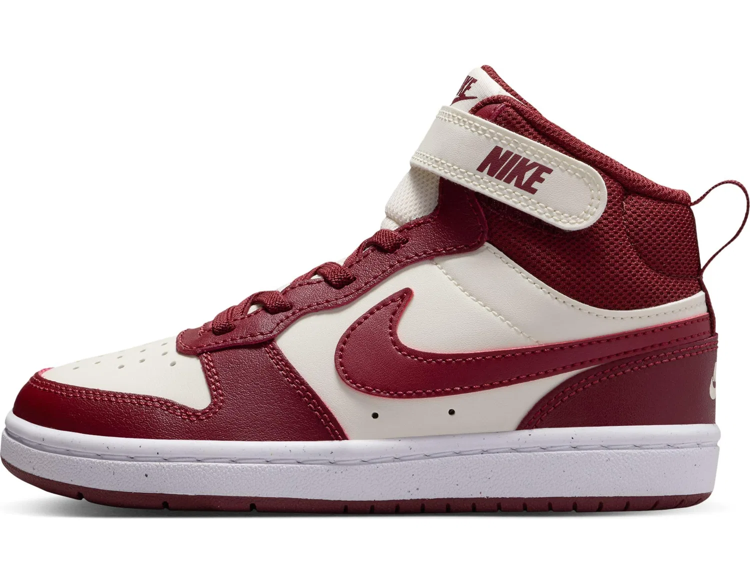 Детские кроссовки для мальчиков спортивные NIKE Court Borough Mid 2 NIKE, Soft Pearl Dark Team Red