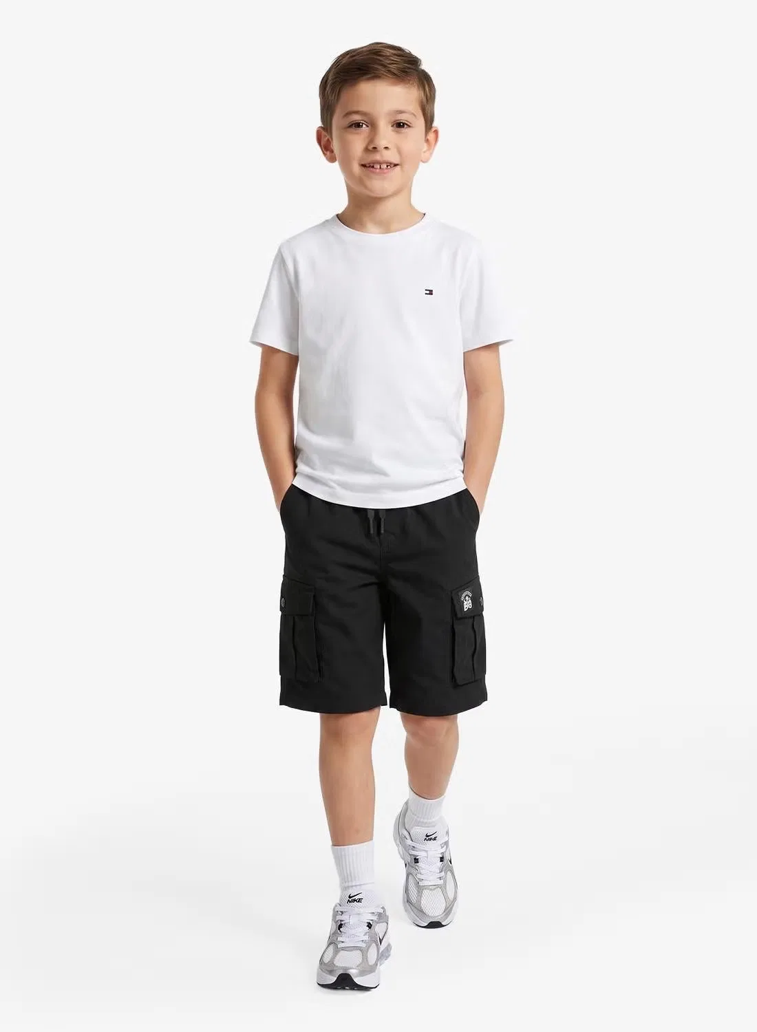 Футболка с фирменной тесьмой, комплект 2 шт, Tommy Hilfiger, серебристый — фото 3