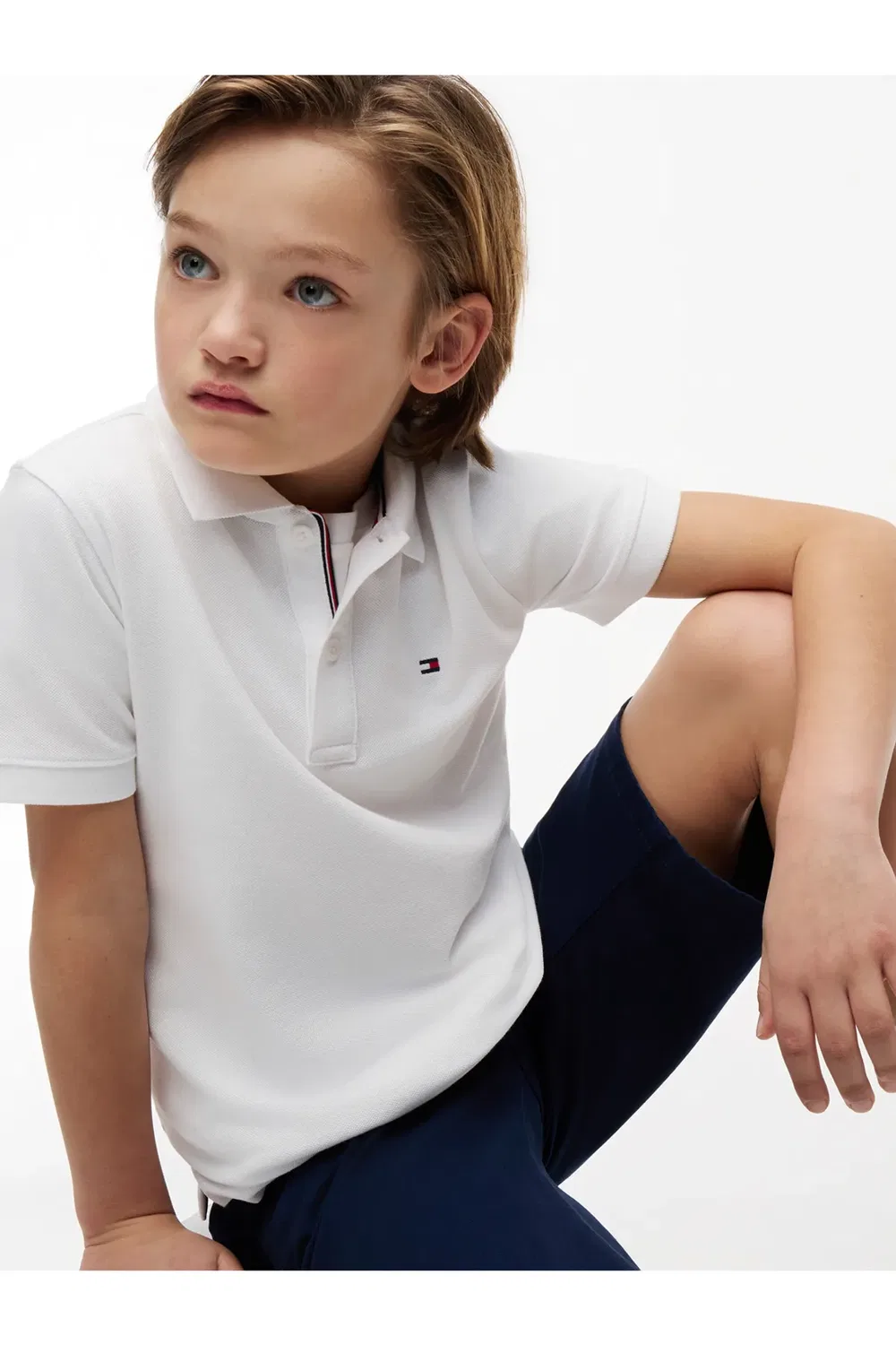 Поло Tommy Hilfiger с коротким рукавом, Белый — фото 4