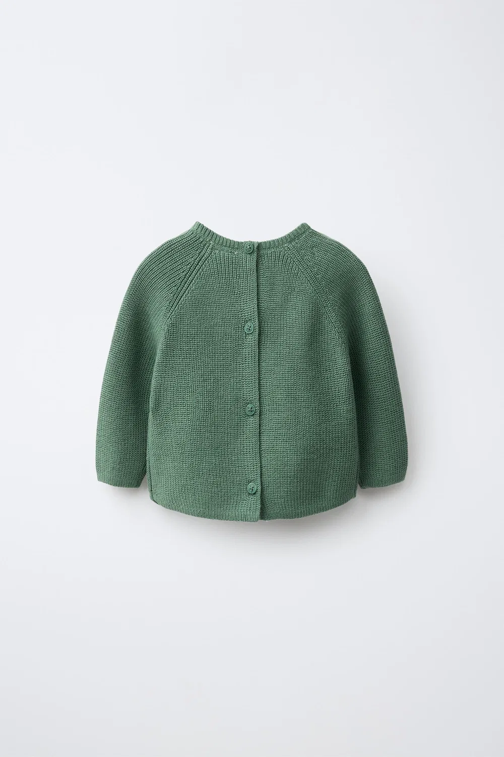 Свитер изнаночной вязки ZARA, Green — фото 2