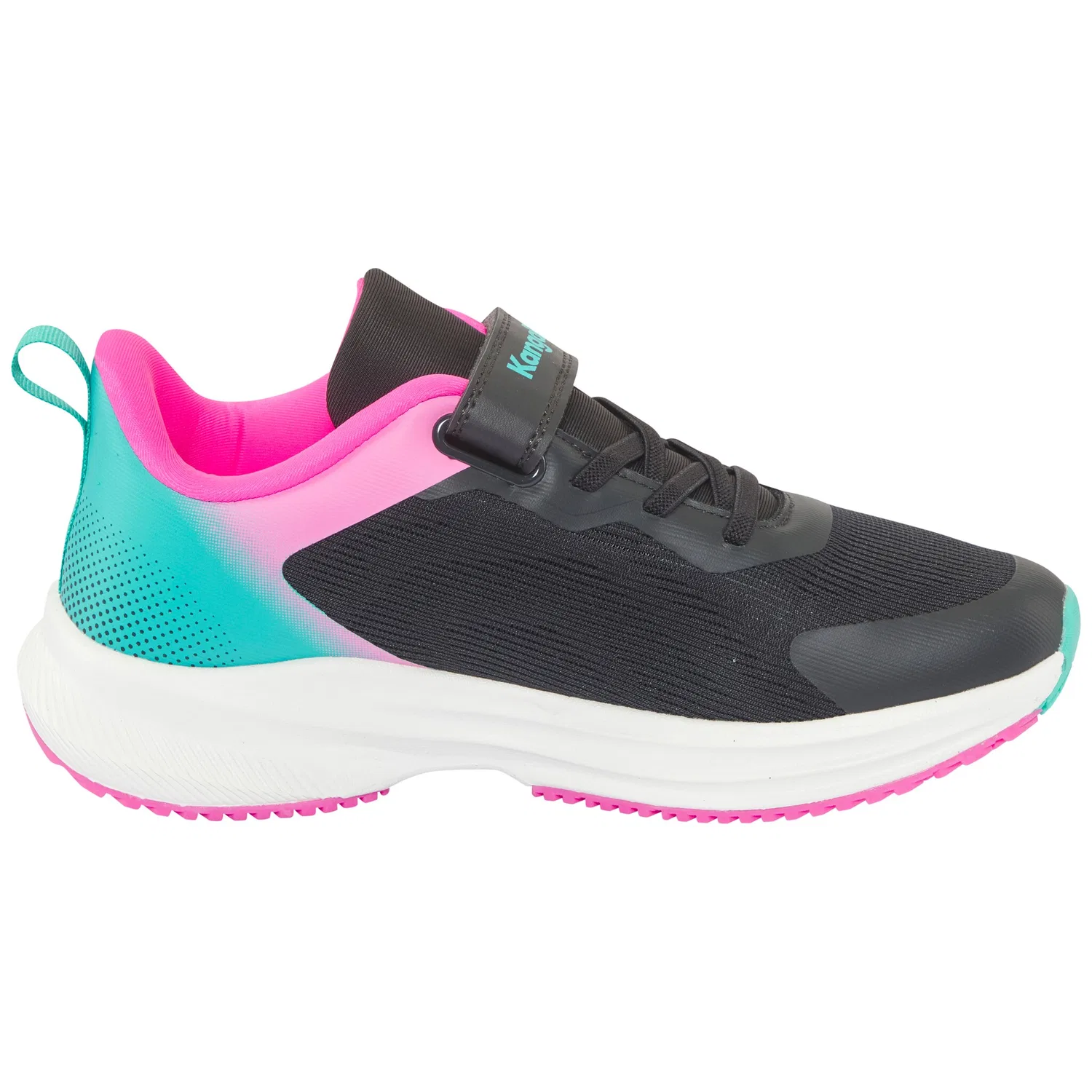Детские кроссовки с технологией ROOSFit KangaROOS, Raven/Neon Pink — фото 3