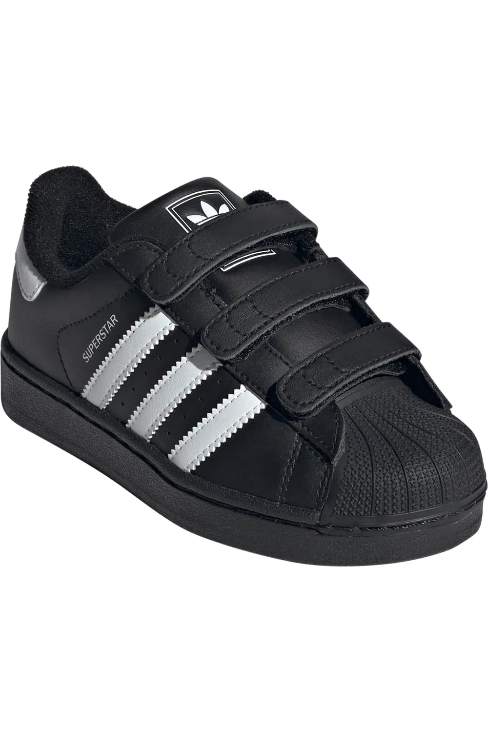 Детские кроссовки с застежками-липучками Superstar II CF C adidas, черный/белый/черный