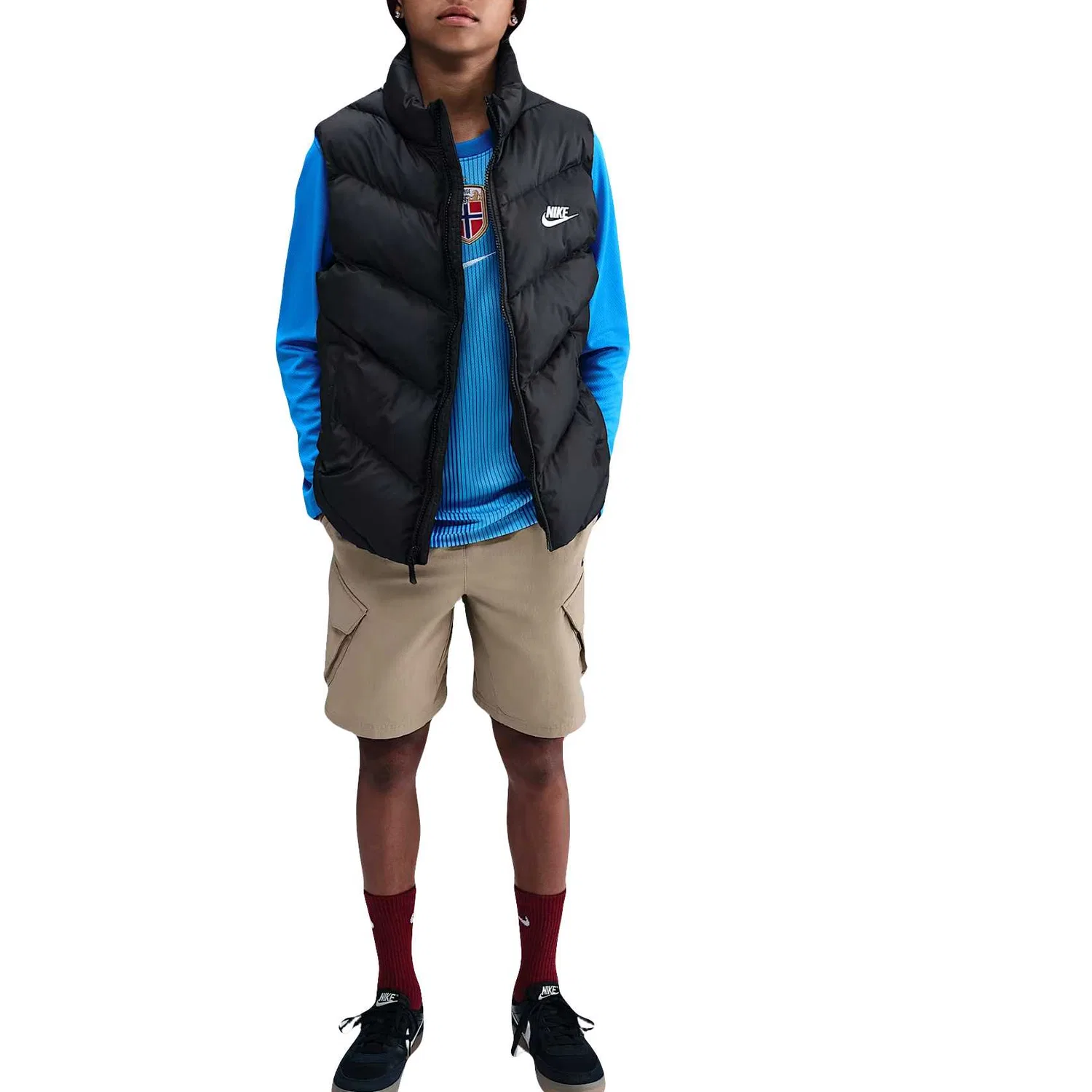 Детский жилет Nike Sportswear Down Vest SS25, черный — фото 3