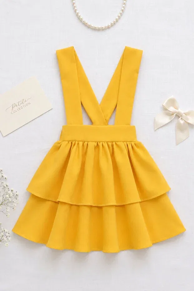 Детское платье для девочек с принтом Helen Yellow Parla Kids, Yellow — фото 4