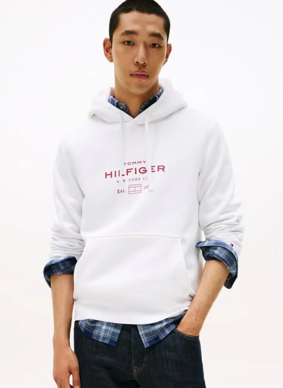Худи Tommy Hilfiger Graphic Pullover, белый
