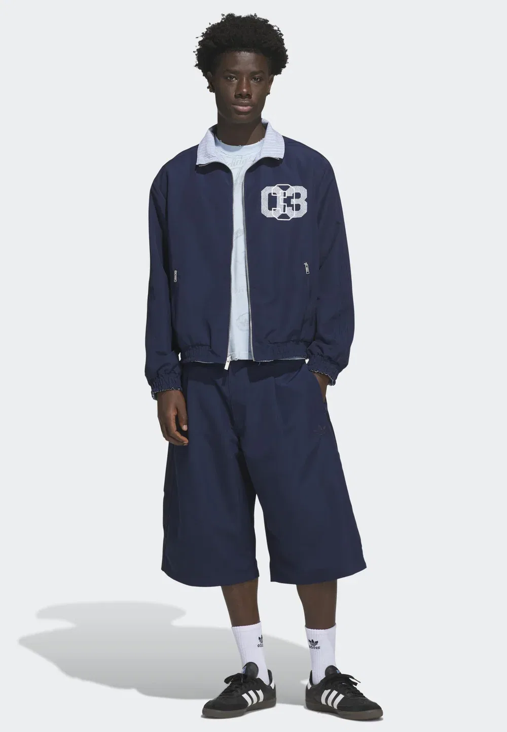 Тренировочная куртка Firebird, унисекс - тренировочная куртка Adidas Originals, Night Indigo Clear Sky — фото 2