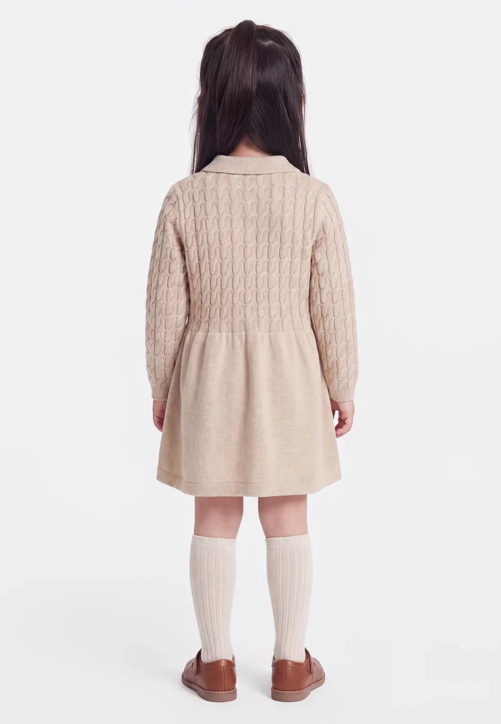 Платье-Свитер крупной вязки - платье-джемпер Tommy Hilfiger, Gentle Gold Heather — фото 2