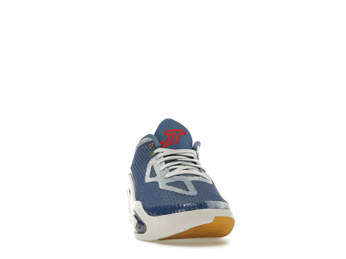 Детские кроссовки для мальчиков с верхом из денима Jordan Tatum 1 Jordan, Stone Blue/University Red-Mystic Navy — фото 2