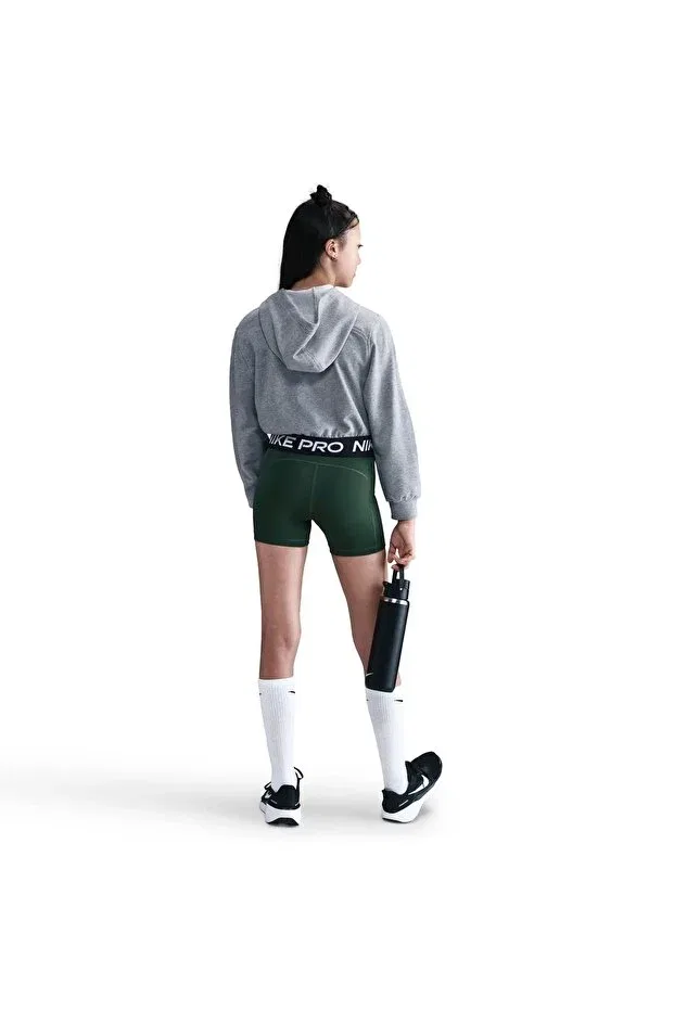 Детские шорты для девочек с принтом Pro kids leggings shorts fitness and training short leggings shorts Nike, Green - White — фото 3
