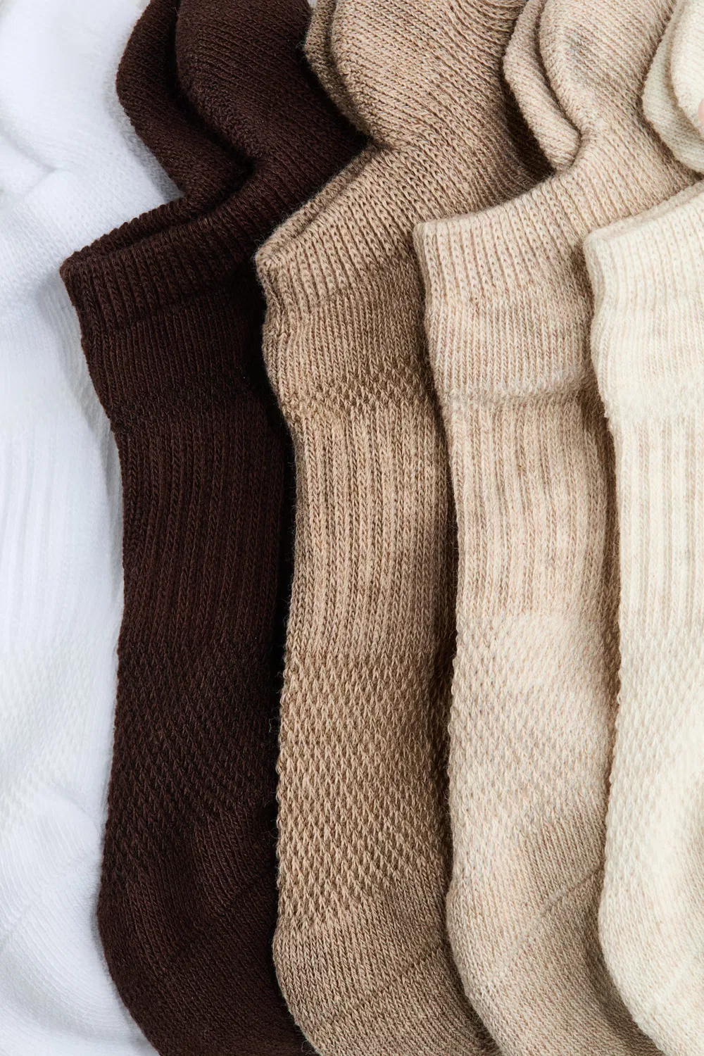 Набор из 5 спортивных носков H&M, Warmes Braun/Beige/Weiß — фото 3