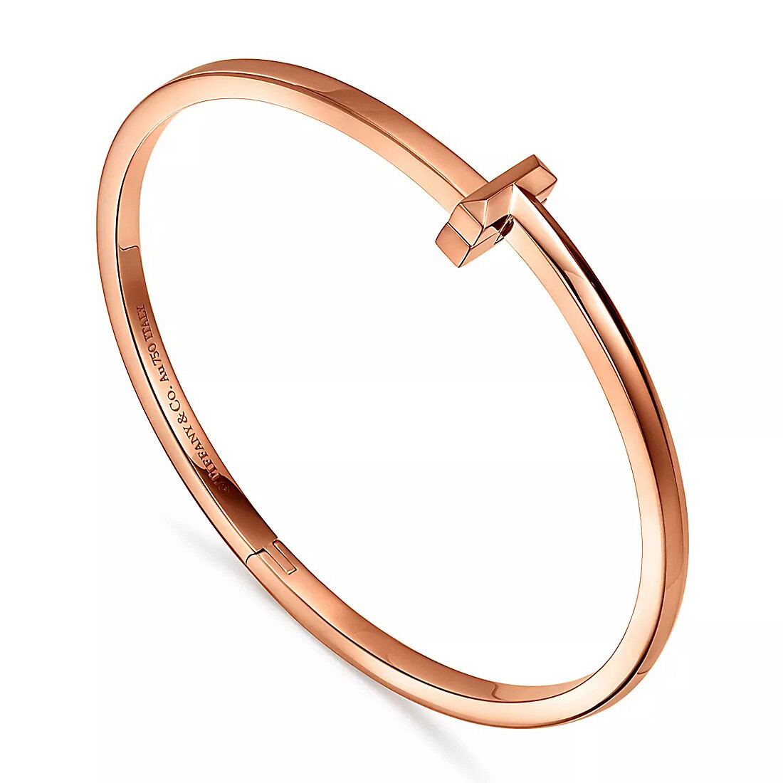 Браслет Tiffany & Co Tiffany T T1 Hinged, розовое золото — фото 2